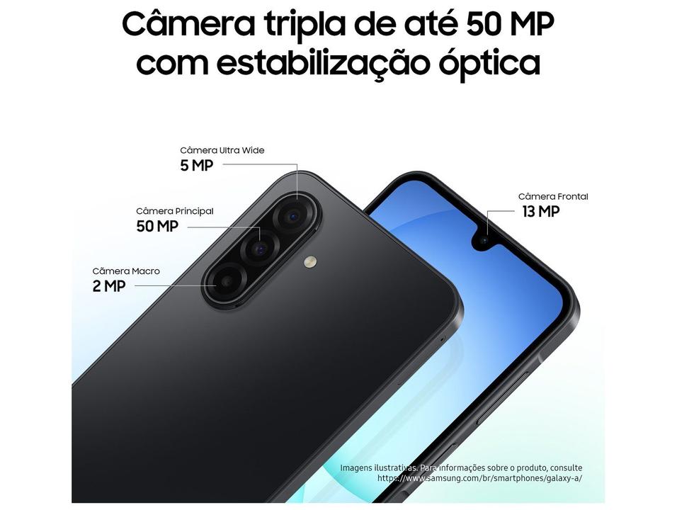 Celular Samsung Galaxy A17 256GB 5G 8GB RAM Preto 6,7" Câm. Tripla + Selfie 13MP - 4