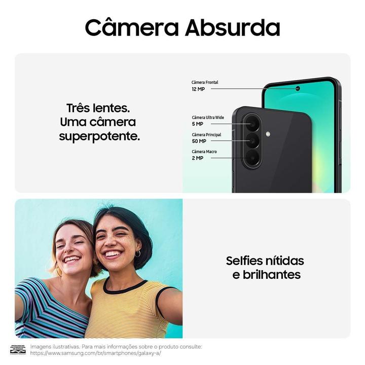 Celular Samsung Galaxy A27 256GB 5G 6GB RAM Preto 6,7" Câm. Tripla Selfie 12MP - 3