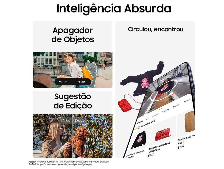 Celular Samsung Galaxy A37 128GB 5G 6GB RAM Preto 6,7" Câm Tripla + Selfie 12MP - 8