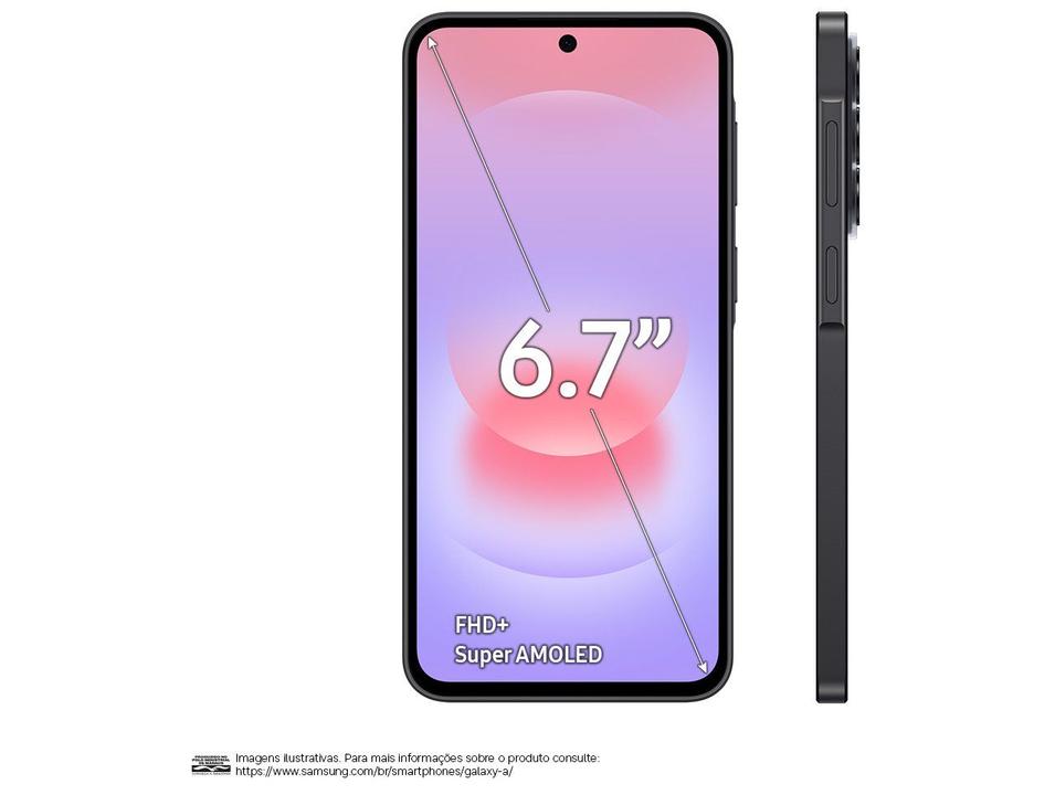 Celular Samsung Galaxy A37 128GB 5G 6GB RAM Preto 6,7" Câm Tripla + Selfie 12MP - 7