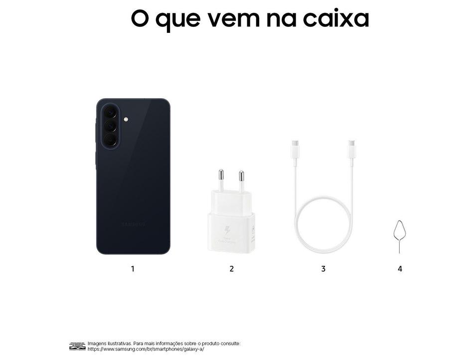 Celular Samsung Galaxy A57 128GB 5G 8GB RAM Azul Escuro 6,7" Câm Tripla + Selfie 12MP - 12