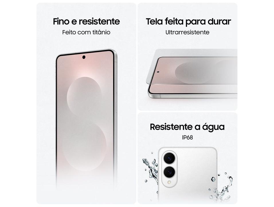 Celular Samsung Galaxy S25 Edge 512GB Titânio Prata 5G 12GB RAM 6,7" Câm. Dupla + Selfie 12MP - 4