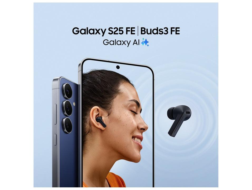 Celular Samsung Galaxy S25 FE 256GB 5G 8GB RAM Azul Marinho 6,7" Câm. Tripla + Selfie 12MP - 7