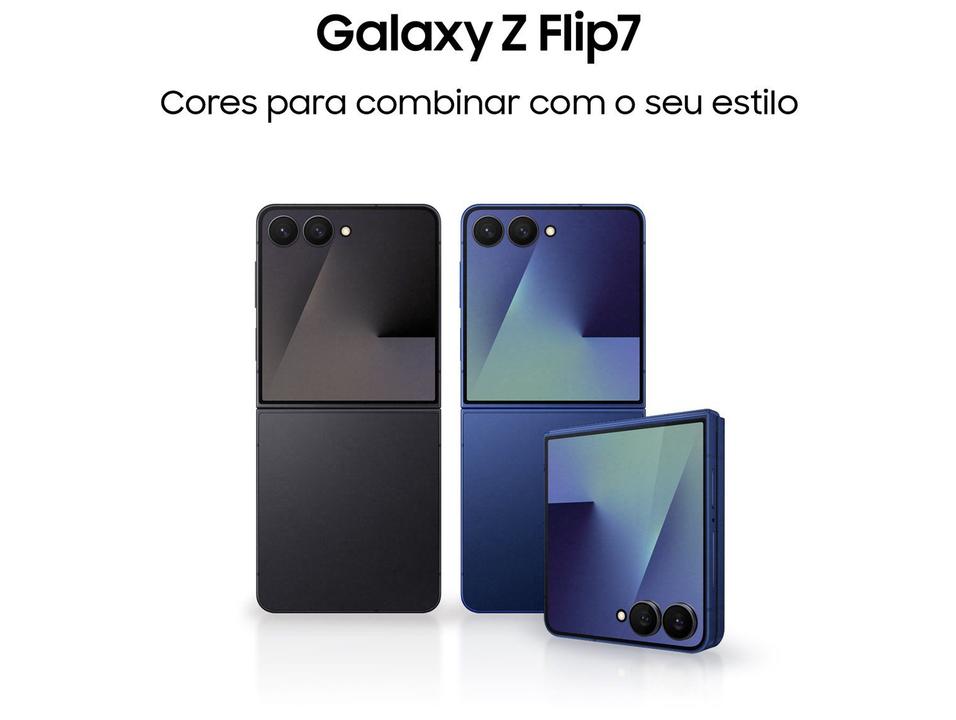 Celular Samsung Galaxy Z Flip7 256GB Azul 5G Tela 6,9" Câm. Dupla 50MP Galaxy AI - 1