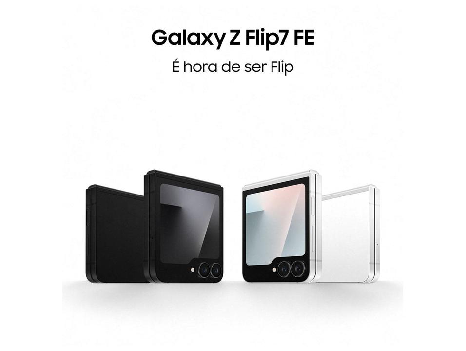 Celular Samsung Galaxy Z Flip7 FE 128GB Branco 5G  8GB RAM Tela 6,7" Câm. Dupla de 50MP Galaxy AI - 1