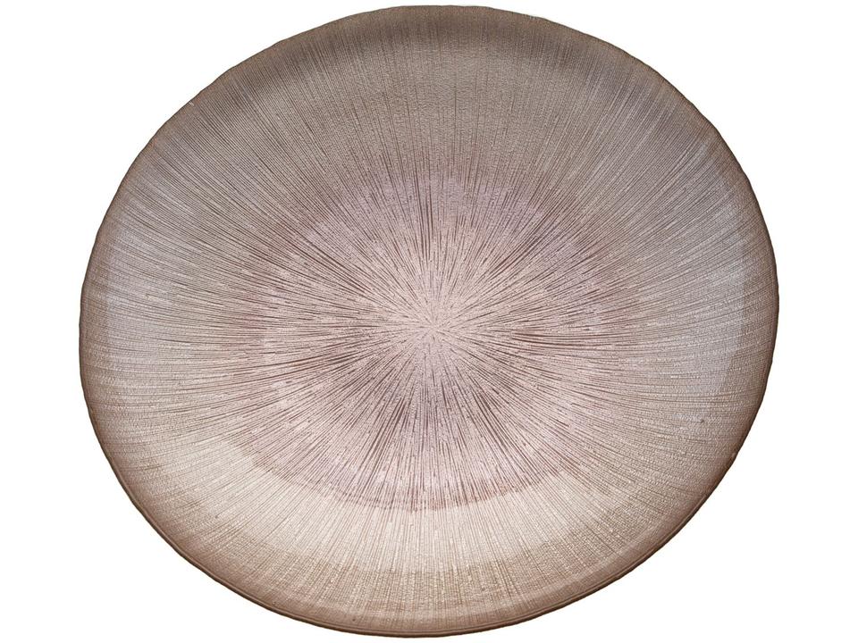 Centro de Mesa de Vidro Oval Nell Rose Gold - 4