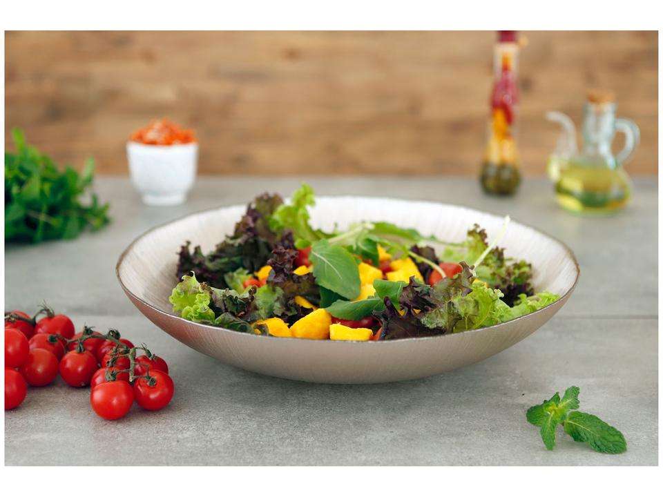 Centro de Mesa de Vidro Oval Nell Rose Gold - 1