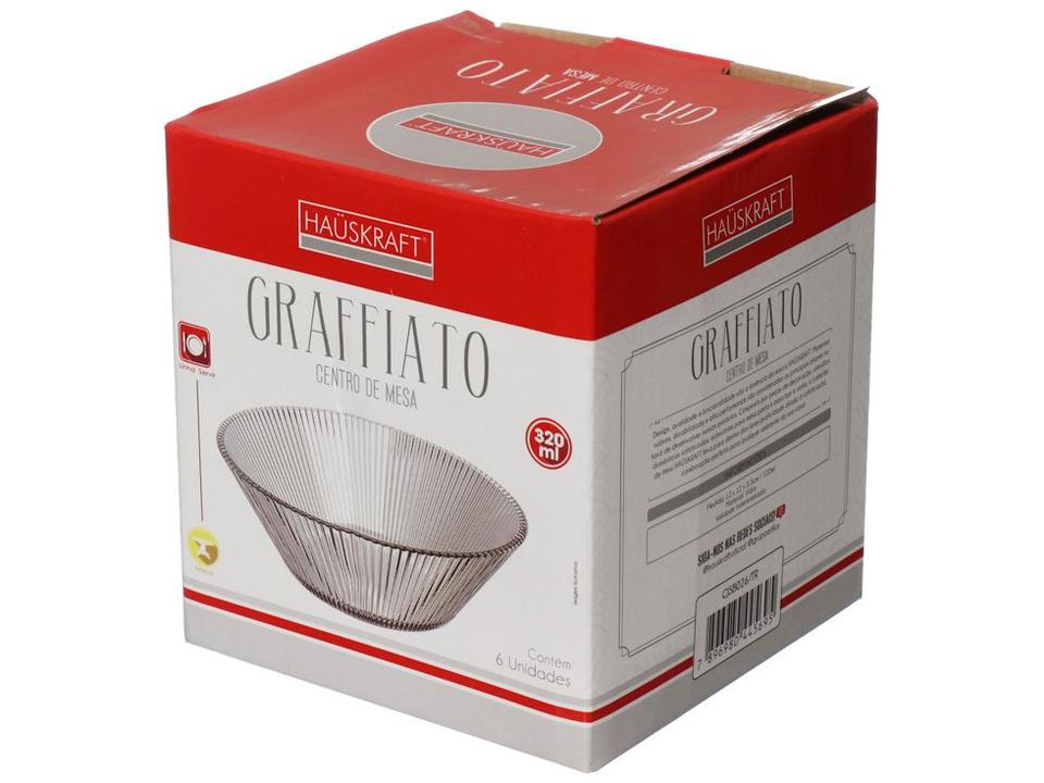 Centro de Mesa de Vidro Redondo Hauskraft Graffiato 6 Peças - 2