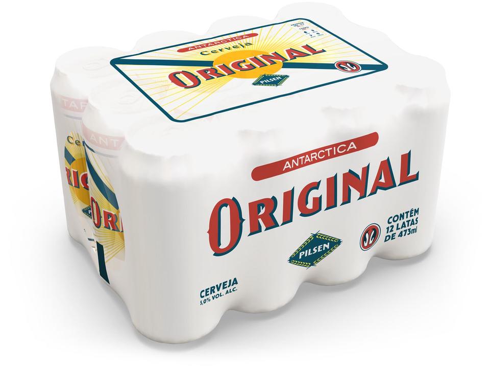 Cerveja Antarctica Original 12 Unidades Lata 473ml - 4