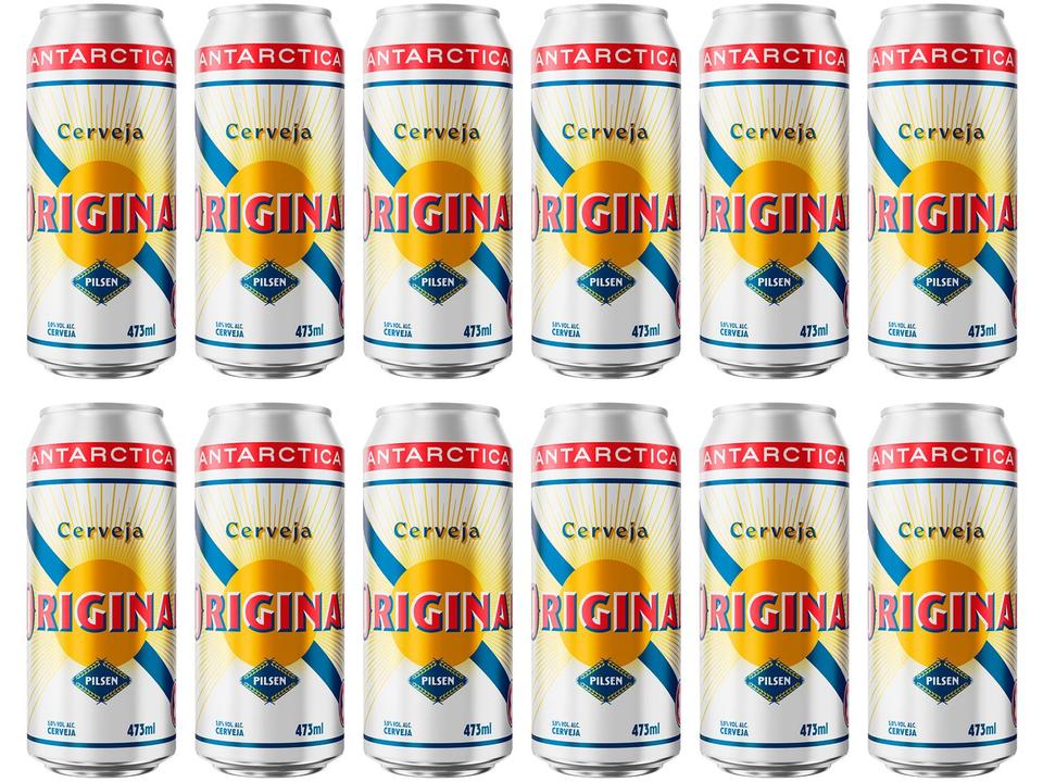 Cerveja Antarctica Original 12 Unidades Lata 473ml - 1