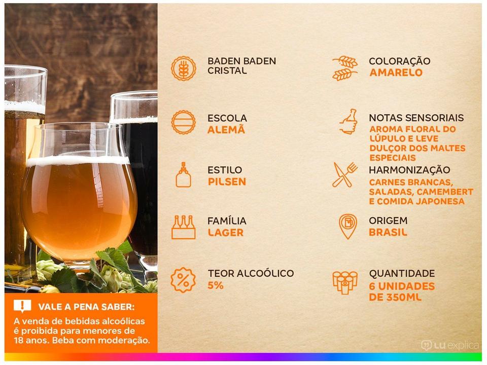 Cerveja Baden Baden Cristal Lata 350 ml Pack com 6 Unidades - 3