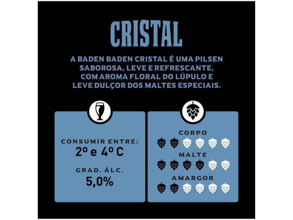 Cerveja Baden Baden Cristal Lata 350 ml Pack com 6 Unidades - 5