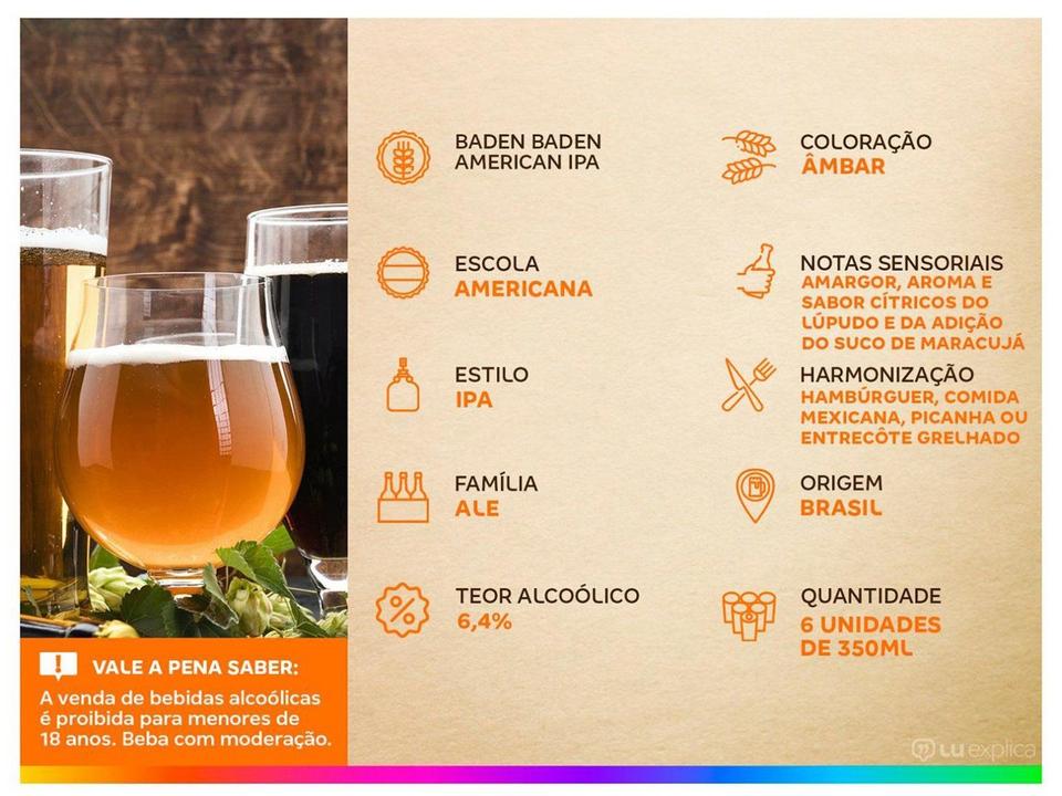 Cerveja Baden Baden IPA Lata 350 ml Pack com 6 Unidades - 2