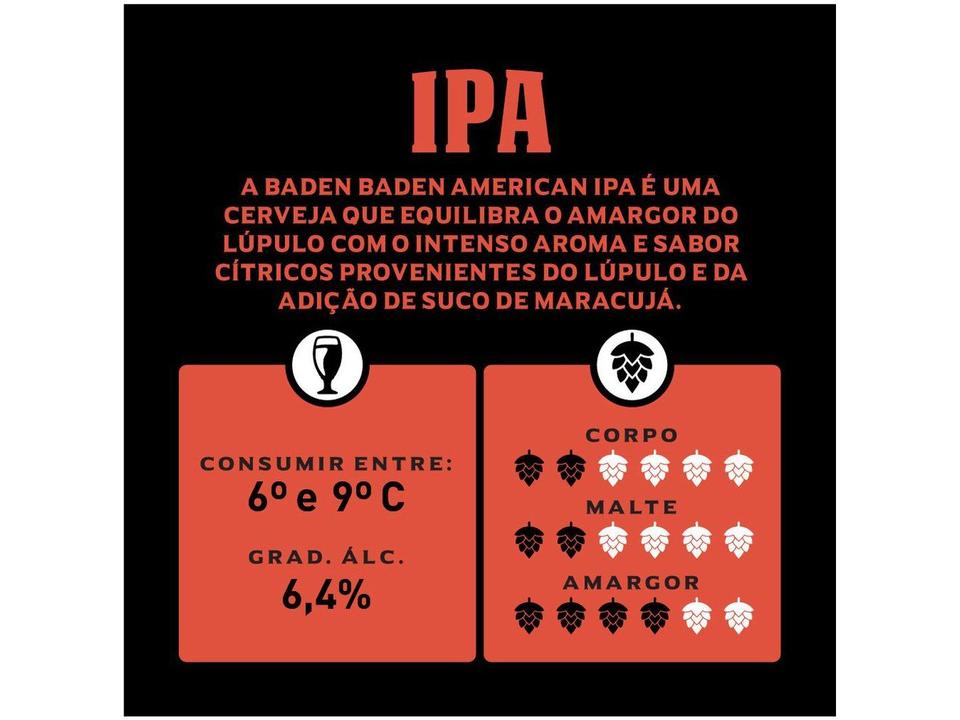 Cerveja Baden Baden IPA Lata 350 ml Pack com 6 Unidades - 5