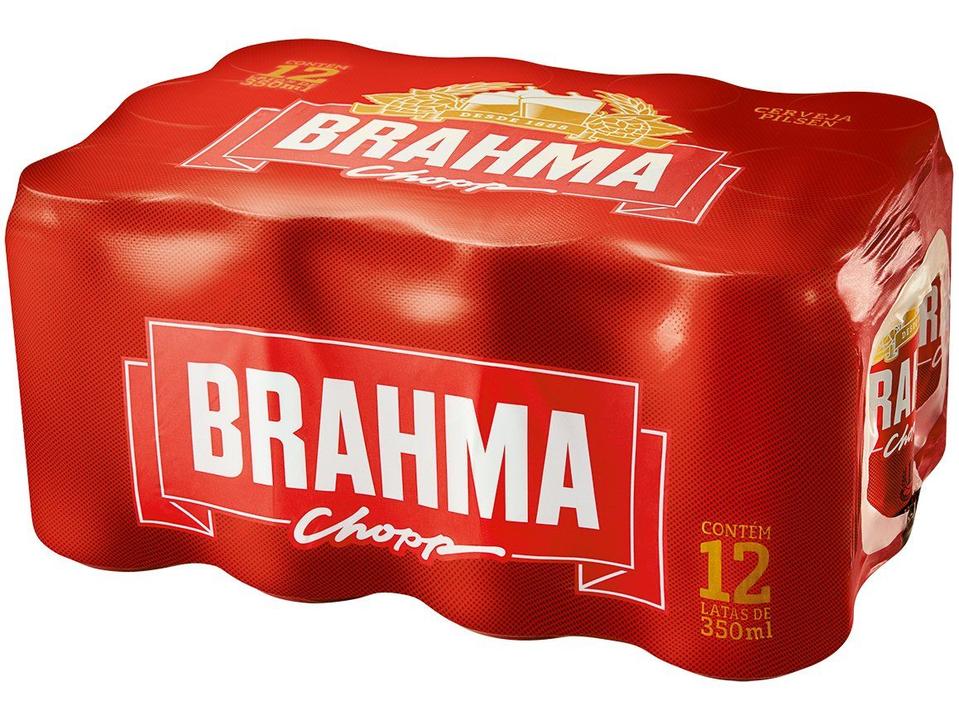 Cerveja Brahma Chopp Pilsen Lager 12 Unidades 350ml Lata - 3
