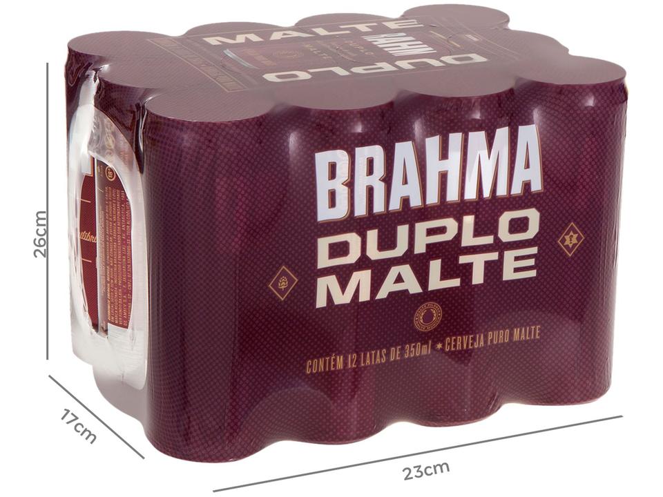 Cerveja Brahma Duplo Malte Puro Malte - 12 Unidades Lata 350ml - 8