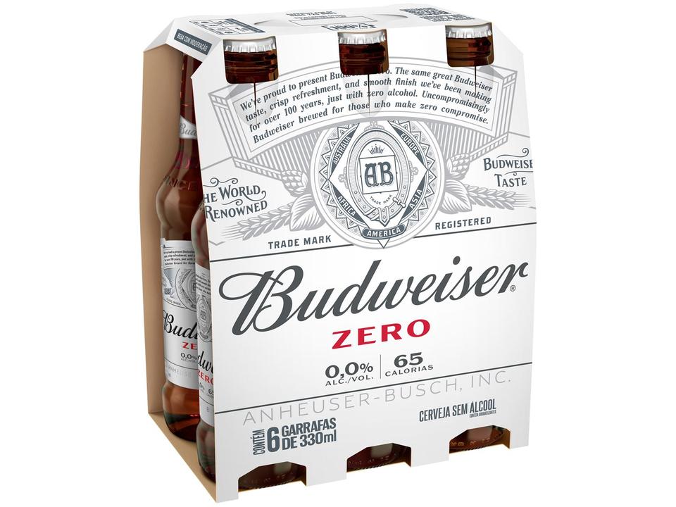 Cerveja Budweiser Zero sem Álcool 6 Garrafas 330ml - 2