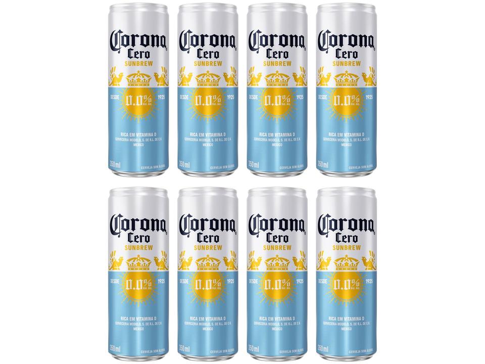 Cerveja Corona Cero Sem Álcool 8 Unidades 350ml - 1