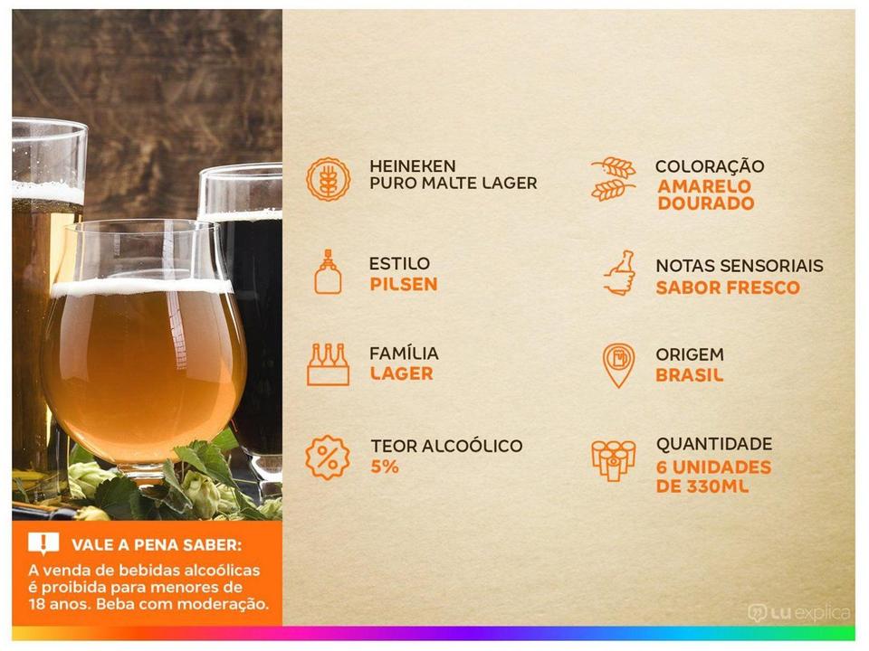 Cerveja Heineken Long Neck 330ml Pack com 6 Unidades - 2