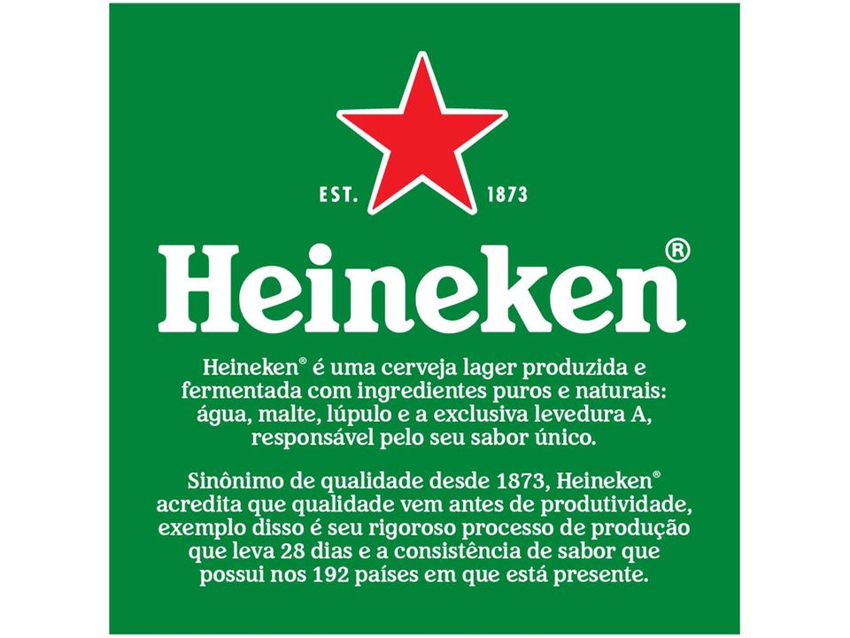 Cerveja Heineken Premium Puro Malte Pilsen Lager - 12 Unidades Lata 350ml - 10