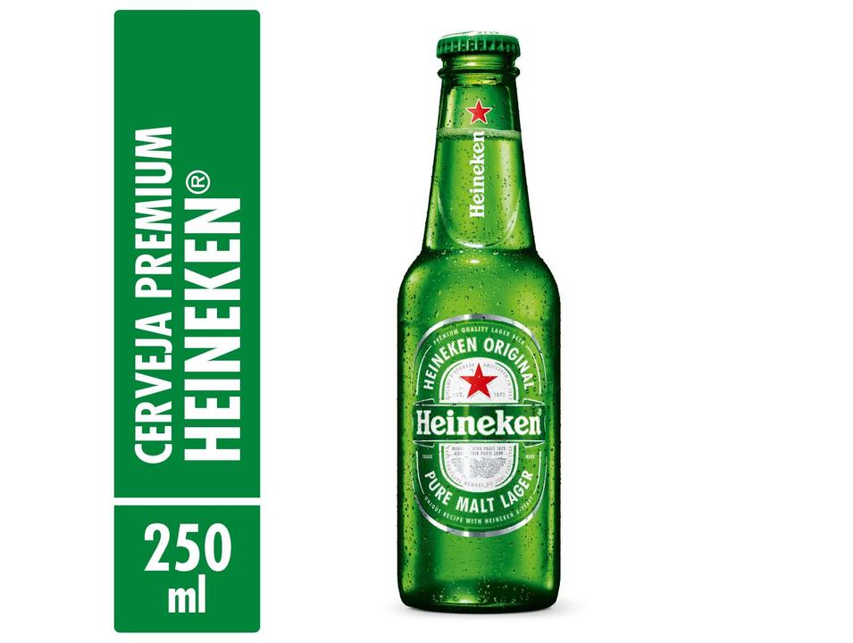 Cerveja Heineken Puro Malte 6 Unidades Garrafa 250ml - 1