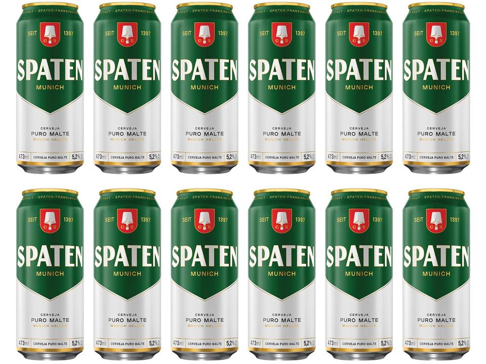 Cerveja Spaten Munich Puro Malte 12 Unidades Lata 473ml - 1