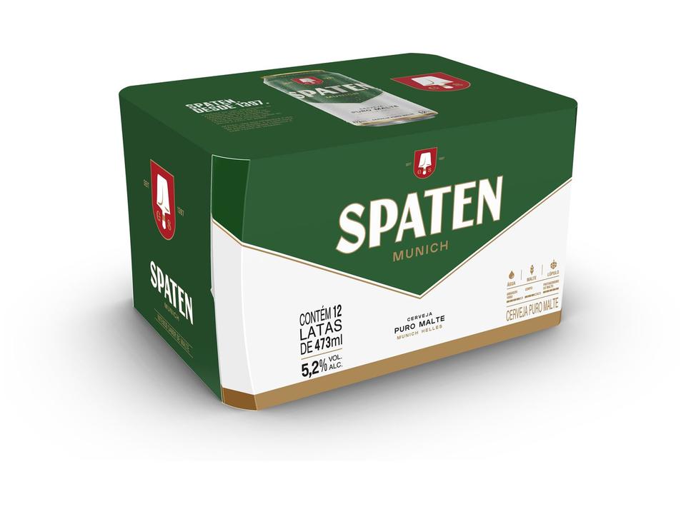 Cerveja Spaten Munich Puro Malte 12 Unidades Lata 473ml - 3
