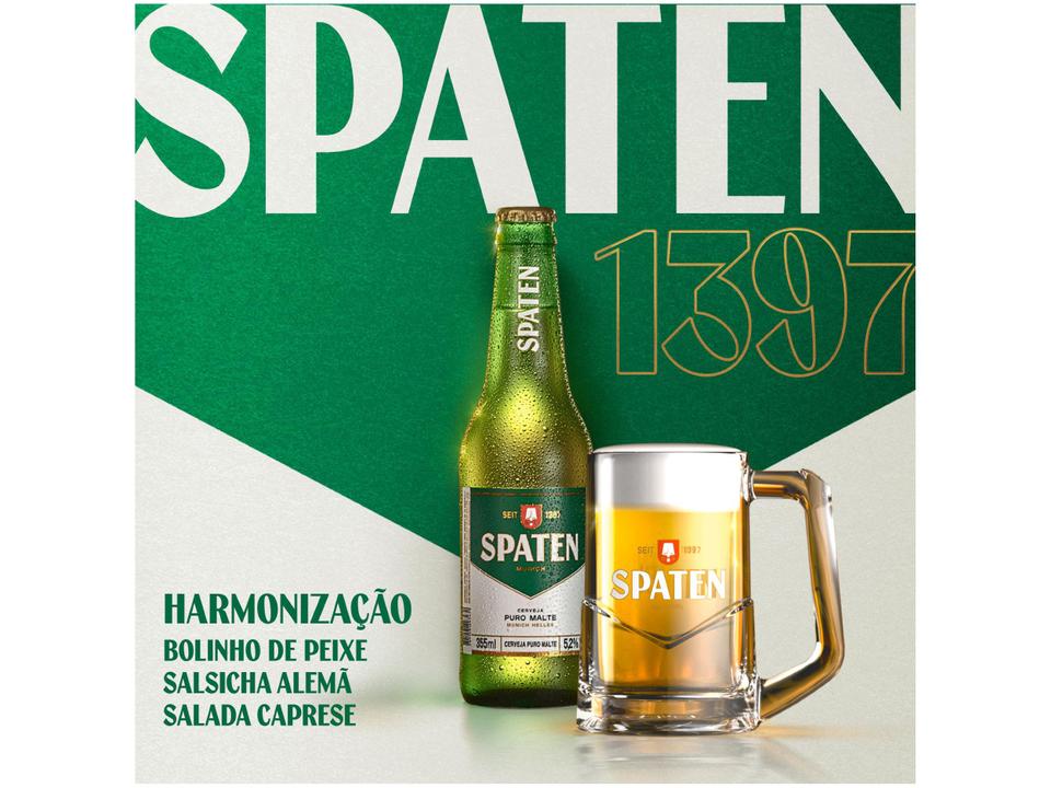 Cerveja Spaten Puro Malte Munich Helles Lager - 6 Unidades Long Neck 355ml - 2
