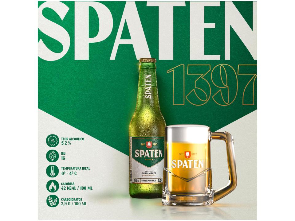 Cerveja Spaten Puro Malte Munich Helles Lager - 6 Unidades Long Neck 355ml - 3