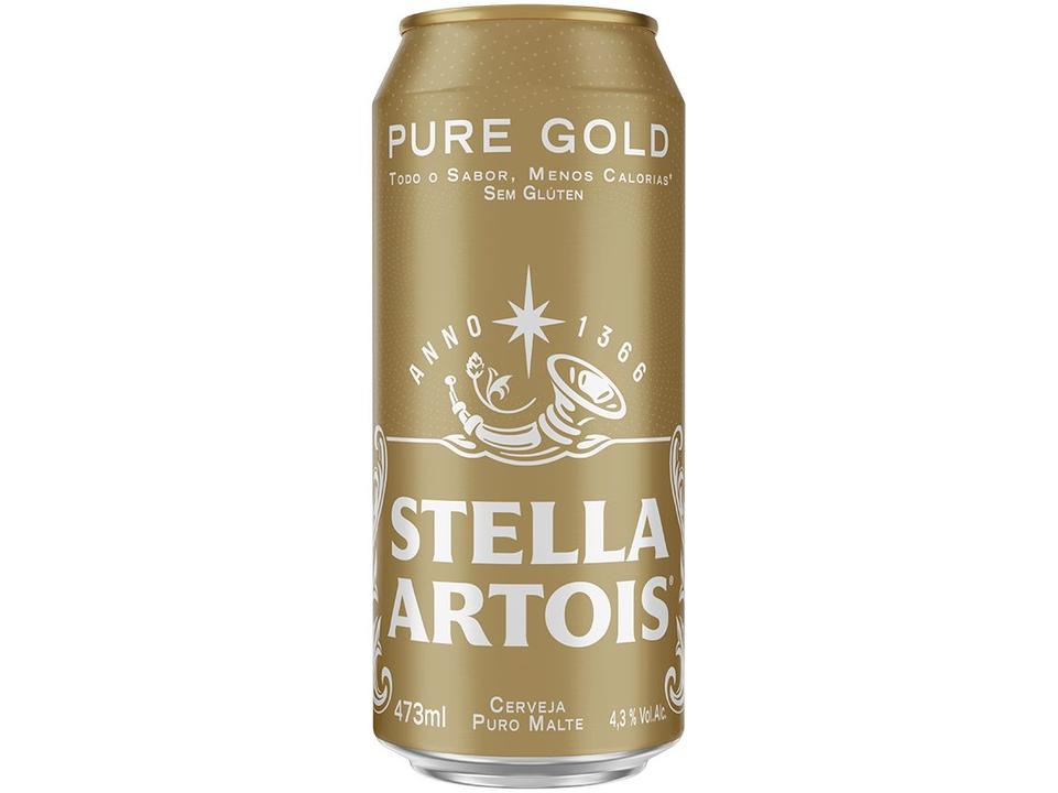 Cerveja Stella Artois Pure Gold Puro Malte 12 Unidades Lata 473ml - 2