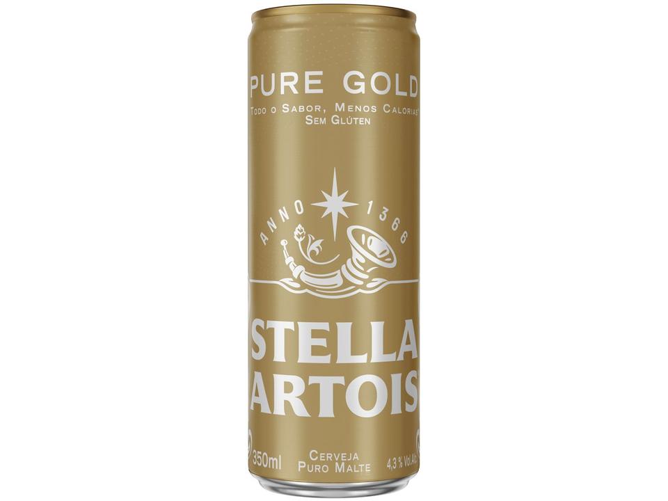 Cerveja Stella Artois Pure Gold Puro Malte 8 Unidades Lata 350ml - 2