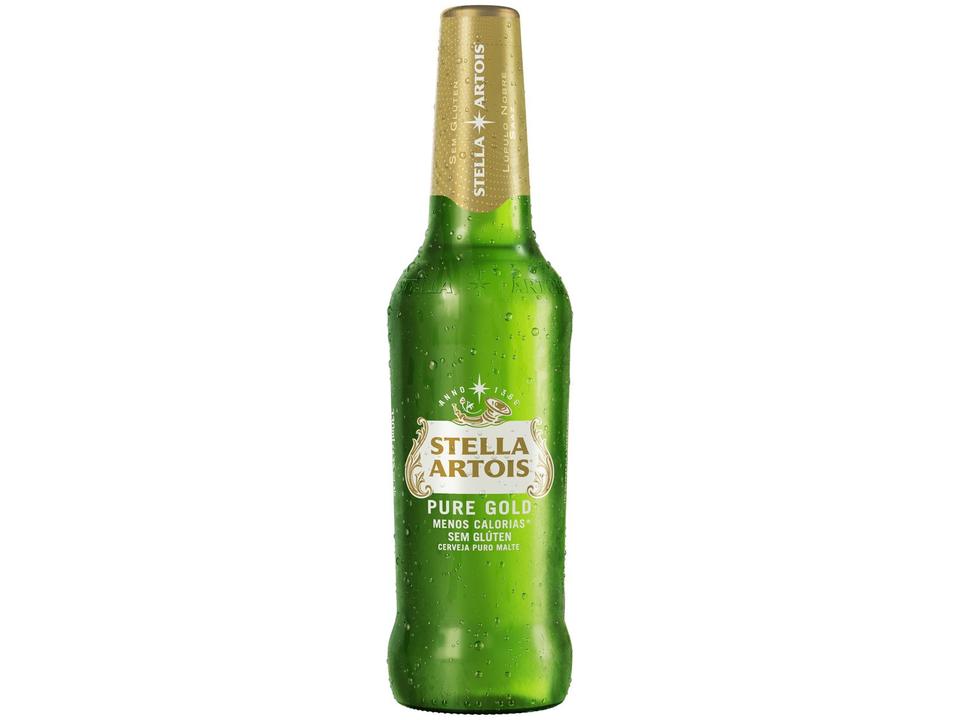 Cerveja Stella Artois Pure Gold sem Glúten Puro Malte 6 Unidades Garrafa Longneck 330ml - 1