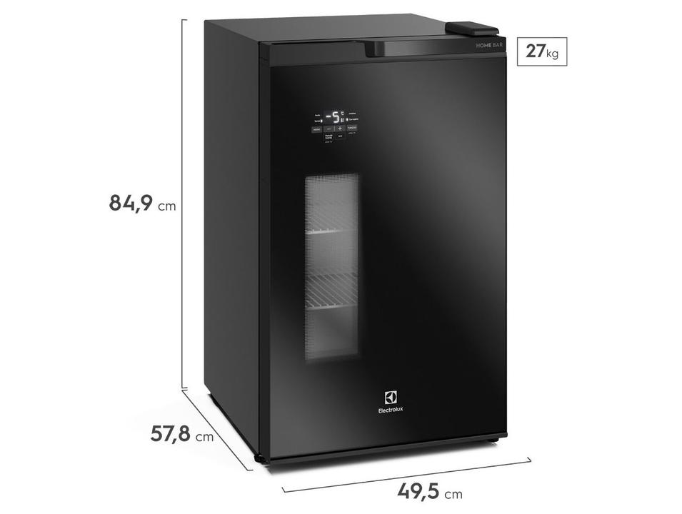 Cervejeira Electrolux Home Bar EB100 Vertical Preta 100L Frost Free - 7