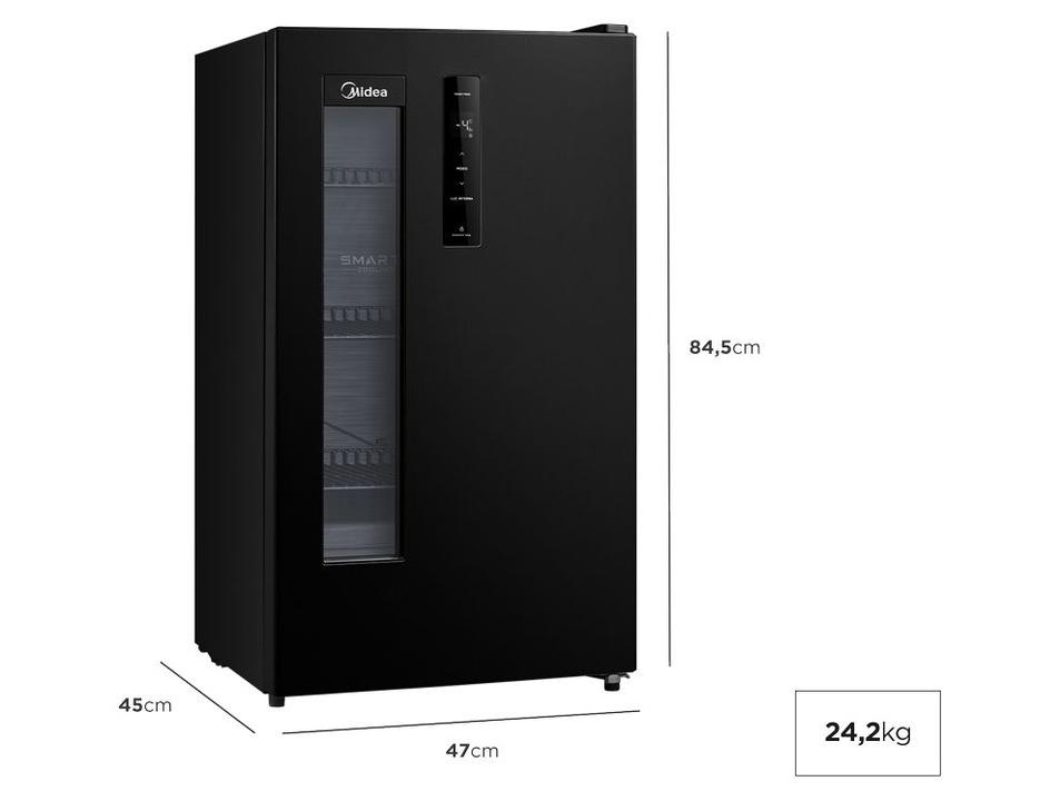 Cervejeira Midea MDRX150FGGDX02 Vertical Preta 82L Frost Free - 10