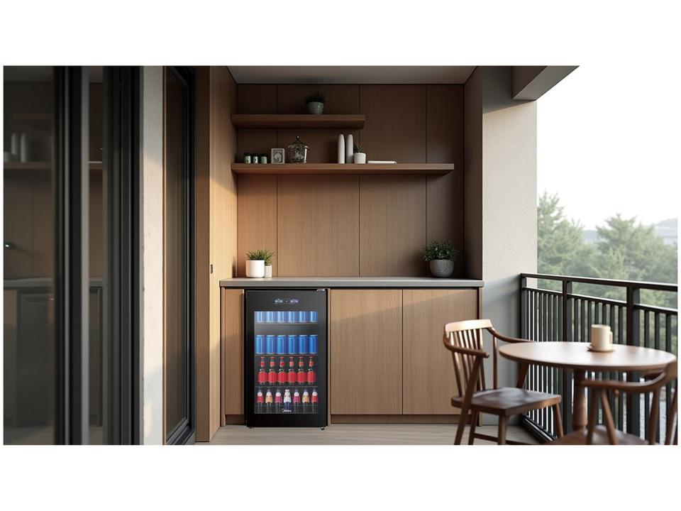 Cervejeira Midea Smart Inverter 3 em 1 MDRX150FGGGL03 Vertical Preta 82L Frost Free - 1