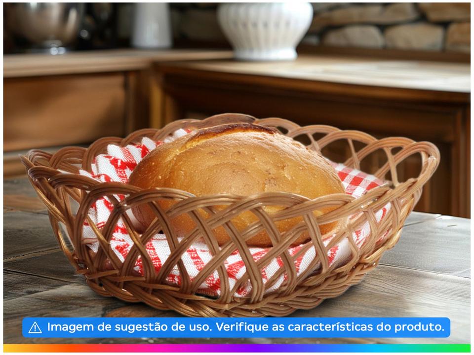 Cesto Organizador Multiuso Marrom Hauskraft Rattan Lily - 1