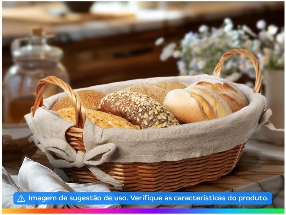 Cesto Organizador Multiuso Marrom Hauskraft Rattan Lily - 1