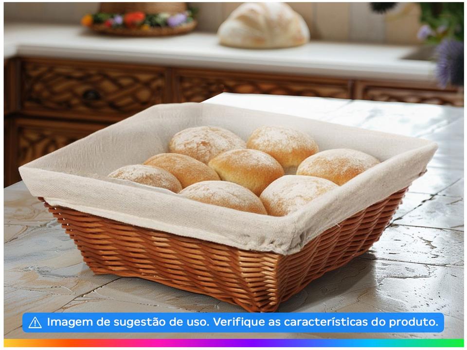 Cesto Organizador Multiuso Marrom Rattan Lily - 1