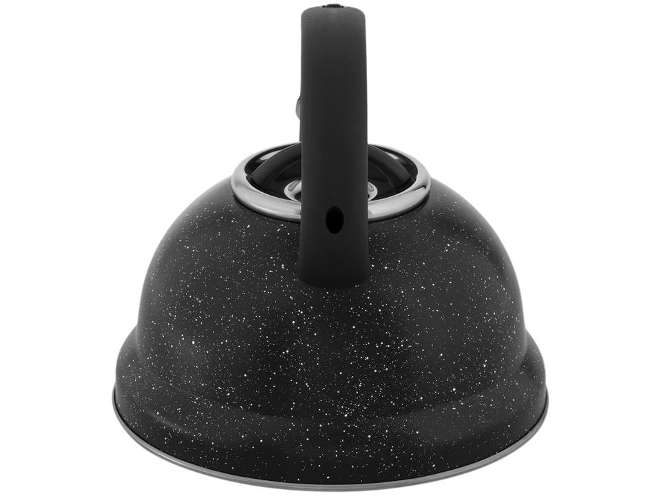 Chaleira Brinox Inox com Apito Preto Marble 2,7L Roma - 3