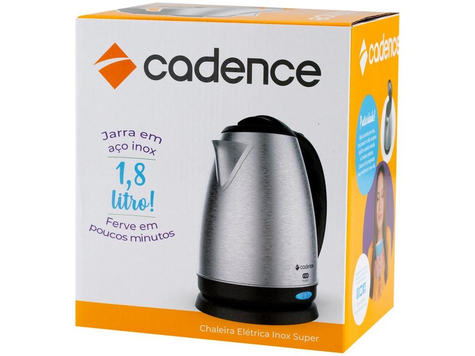 Chaleira Elétrica Cadence CEL821 Inox e Preto 1,8L - 11