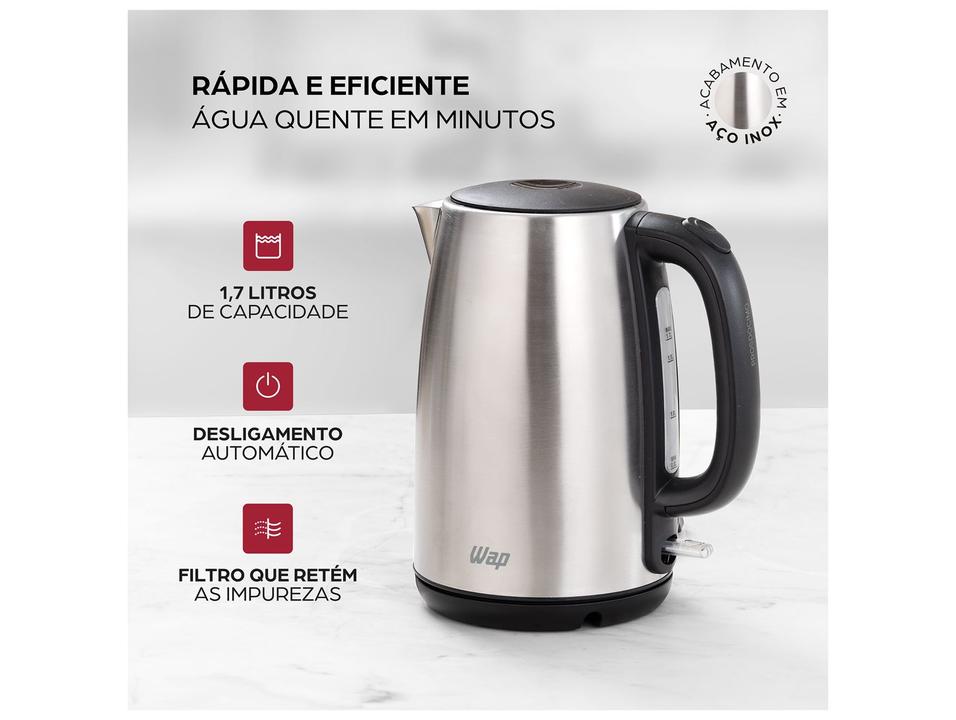 Chaleira Elétrica Wap Prosdócimo WCE1 Preto e Cinza 1,7L FW009524 - 1