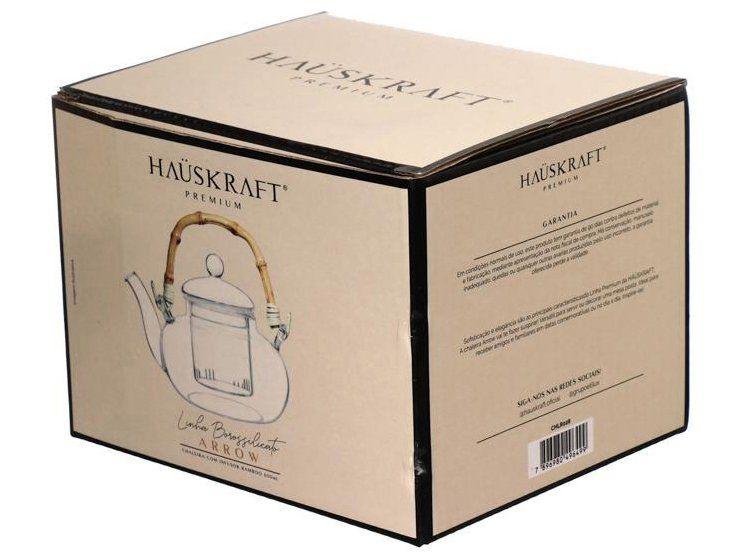 Chaleira Hauskraft de Vidro com Infusor Transparente 600ml Arrow - 1