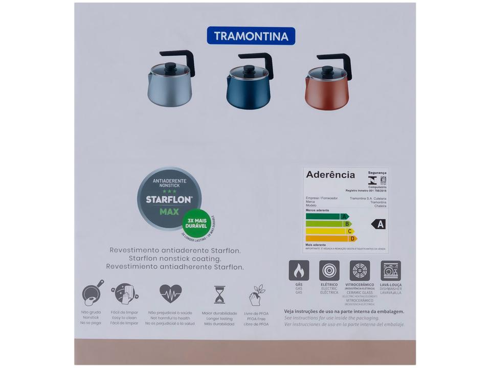 Chaleira Tramontina Cinza 2,3L Paris - 7