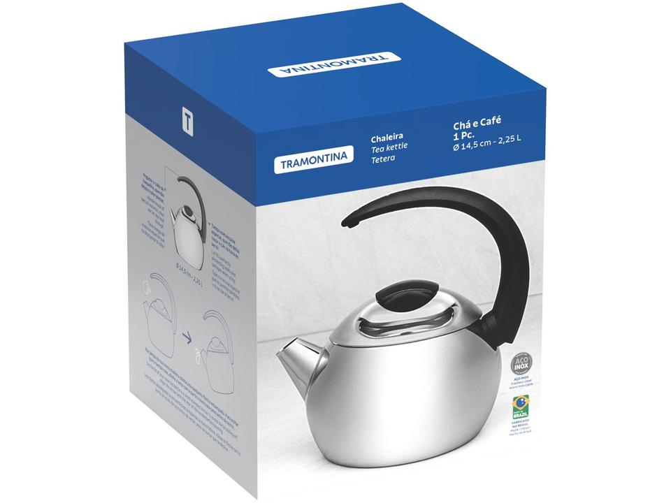 Chaleira Tramontina Inox 2,25L Brava - 5