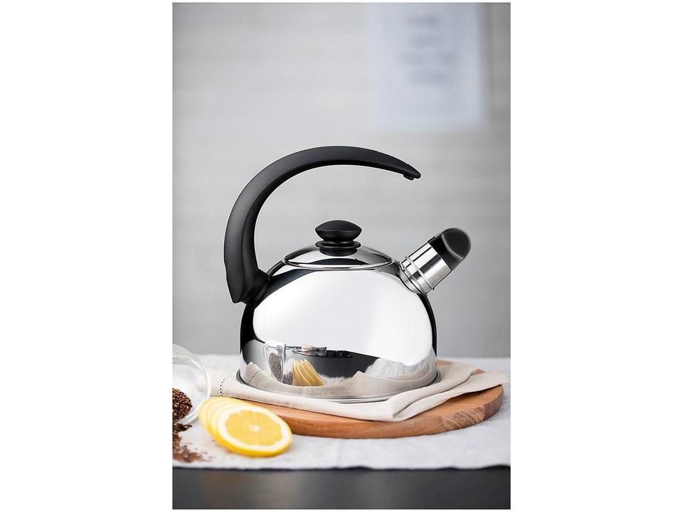 Chaleira Tramontina Inox com Apito 2,1L Brava 61483013 - 1