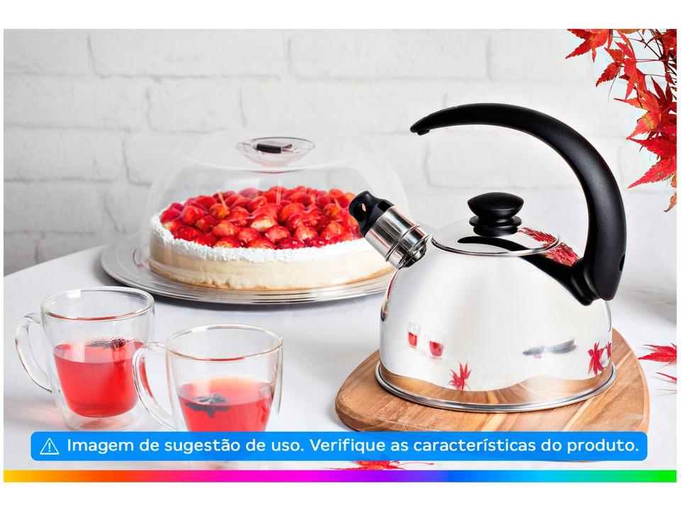 Chaleira Tramontina Inox com Apito Prata 3L - 1
