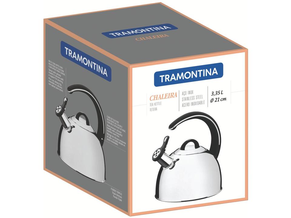Chaleira Tramontina Inox Fundo Triplo 3,3L 61488213 - 4