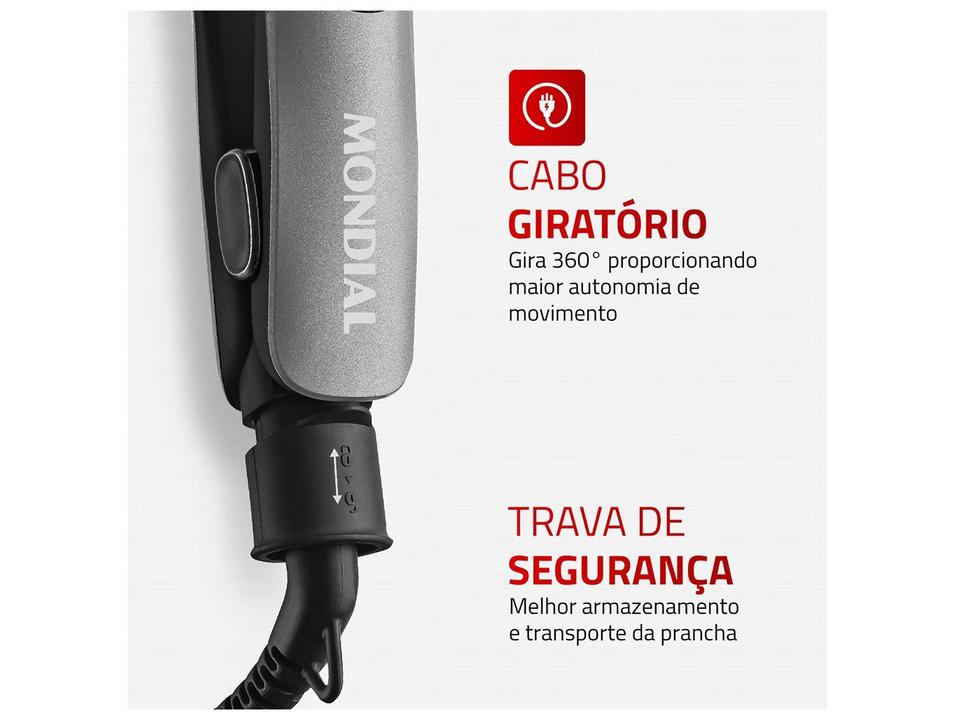 Chapinha Mondial Space Shine P-25 Tourmaline Íon 230°C P-2 - 3