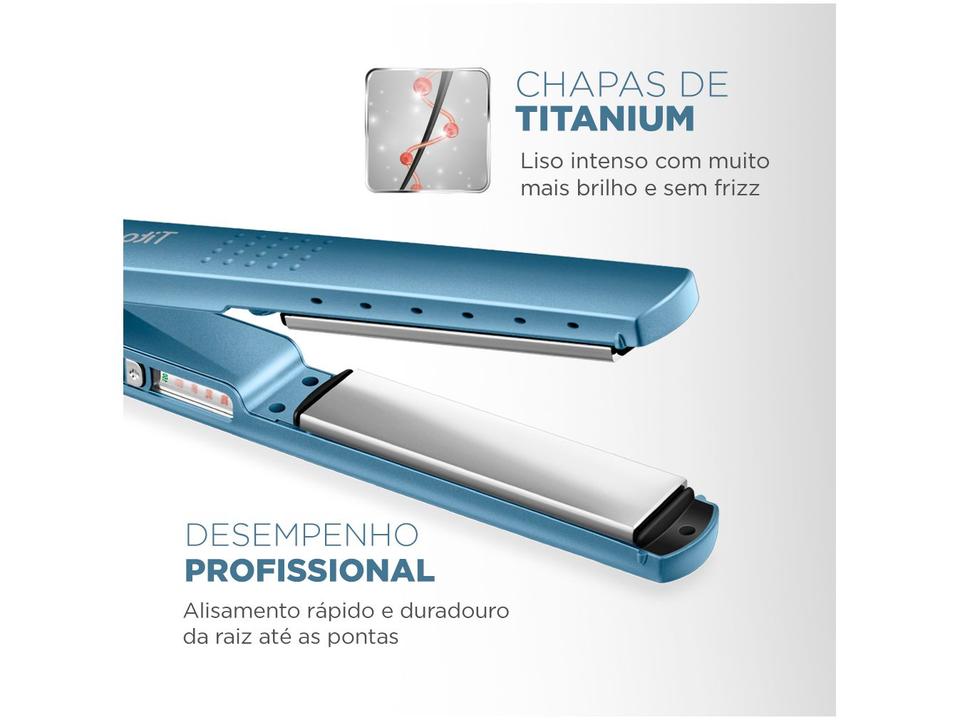 Chapinha/Prancha de Cabelo Mondial Titanium Pro - Cerâmica - Bivolt - 1