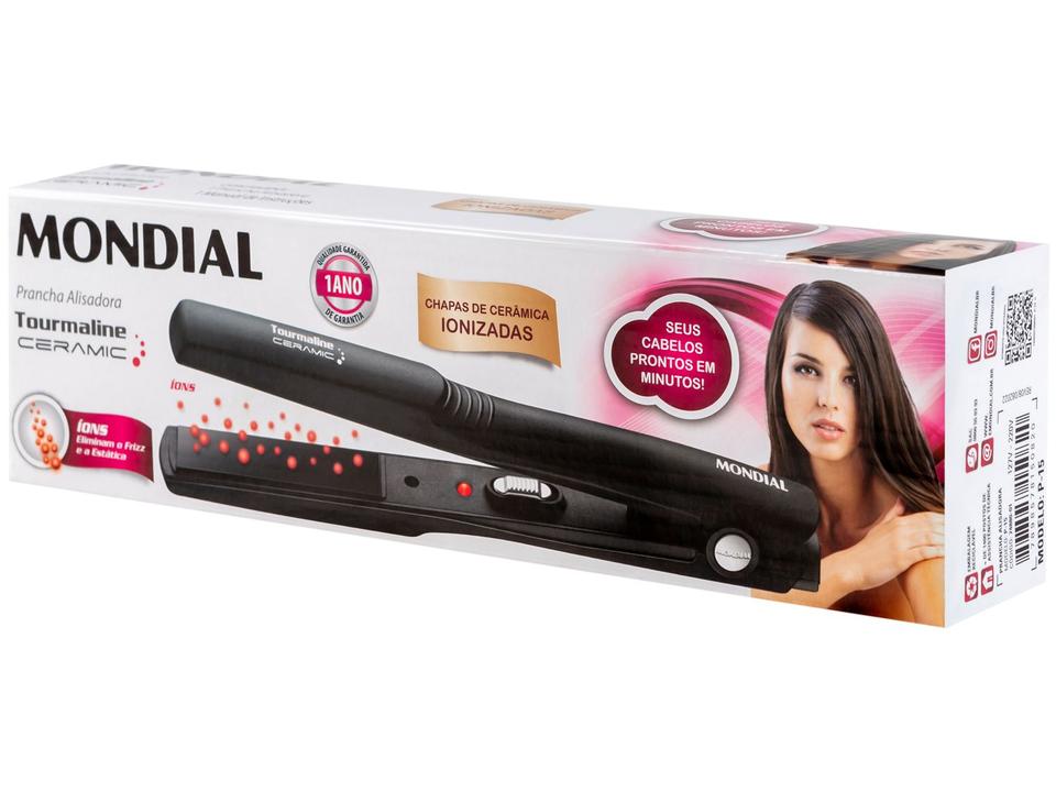 Chapinha/Prancha de Cabelo Mondial Tourmaline Ceramic P-15 220C - 12